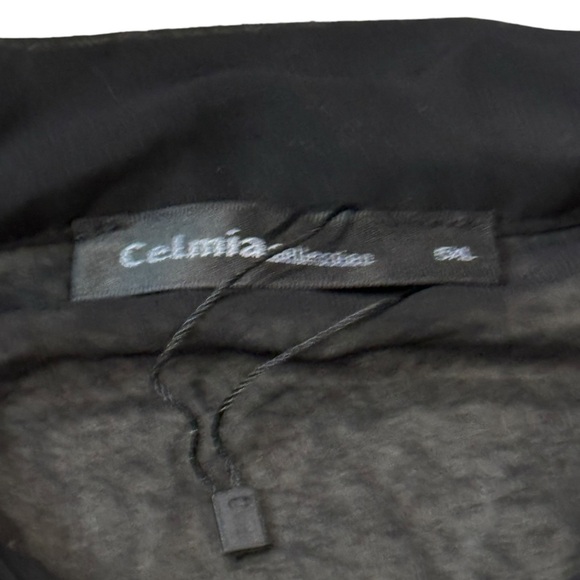 NWOT Celmia chiffon Black poet sleeve sheer top China size 5X (see measurements) - Picture 5 of 9